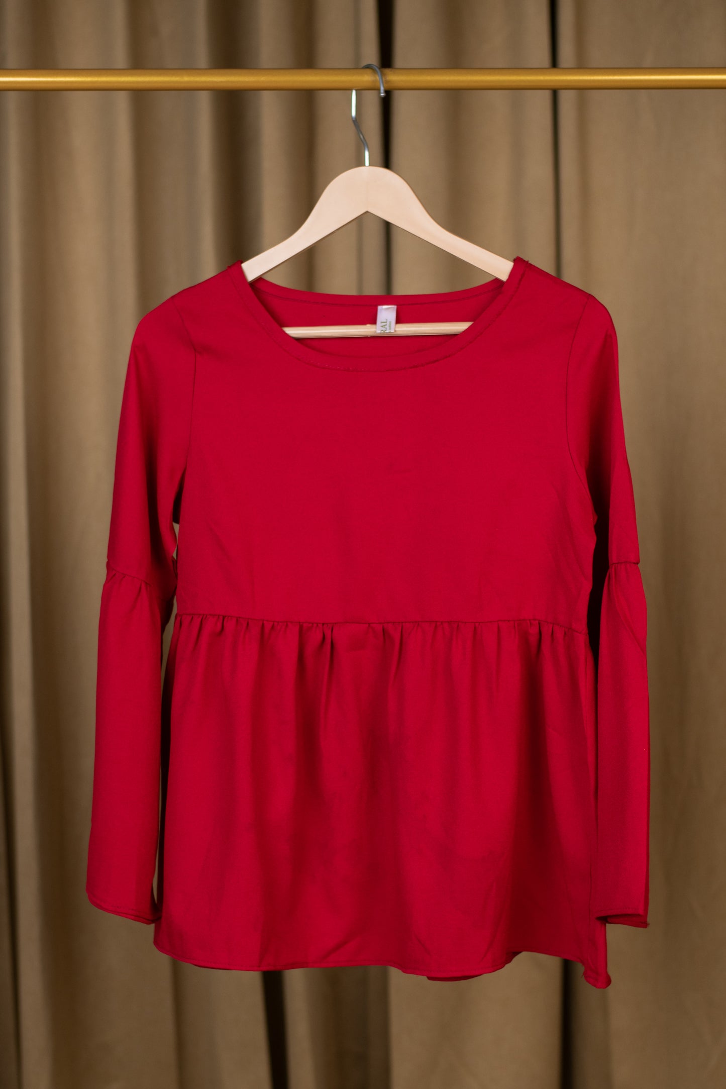 Red Peplum Top