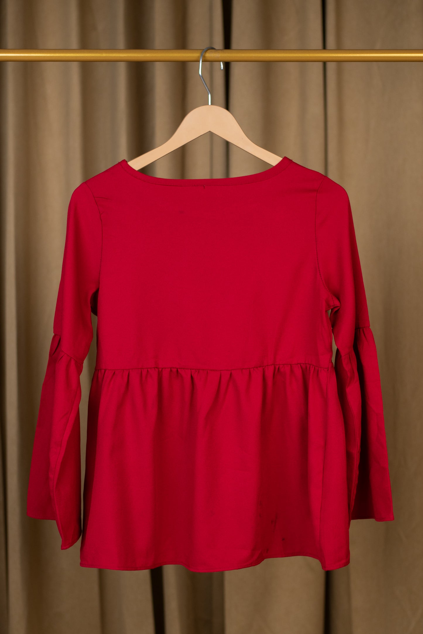 Red Peplum Top
